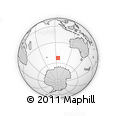 Outline Map of the Area around 53° 1' 29" S, 94° 25' 30" E, rectangular outline