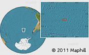 Satellite Location Map of the area around 53° 24' 42" S, 111° 16' 30" W