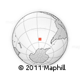 Outline Map of the Area around 53° 24' 42" S, 113° 49' 29" W, rectangular outline