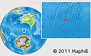 Physical Location Map of the area around 53° 24' 42" S, 122° 28' 29" E