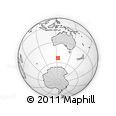 Outline Map of the Area around 53° 24' 42" S, 123° 19' 29" E, rectangular outline
