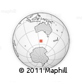 Outline Map of the Area around 53° 24' 42" S, 127° 34' 30" E, rectangular outline
