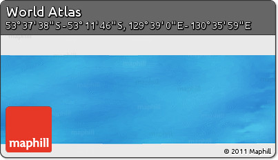 Physical Panoramic Map of the Area around 53° 24' 42" S, 130° 7' 30" E