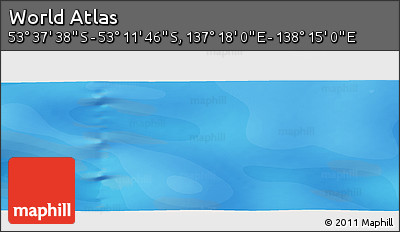Political Panoramic Map of the Area around 53° 24' 42" S, 137° 46' 30" E
