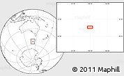 Blank Location Map of the area around 53° 24' 42" S, 140° 19' 29" E