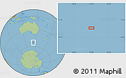 Savanna Style Location Map of the area around 53° 24' 42" S, 142° 1' 30" E