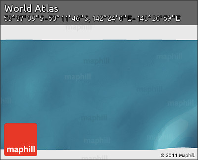 Satellite 3D Map of the Area around 53° 24' 42" S, 142° 52' 30" E
