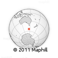 Outline Map of the Area around 53° 24' 42" S, 145° 25' 30" E, rectangular outline