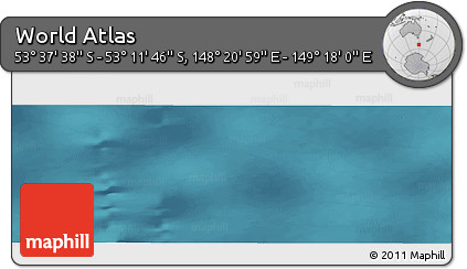 Satellite Panoramic Map of the Area around 53° 24' 42" S, 148° 49' 29" E