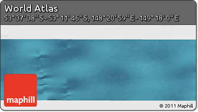 Satellite Panoramic Map of the Area around 53° 24' 42" S, 148° 49' 29" E