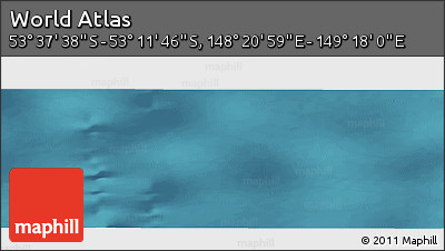 Satellite Panoramic Map of the Area around 53° 24' 42" S, 148° 49' 29" E