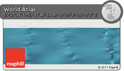 Satellite Panoramic Map of the Area around 53° 24' 42" S, 149° 40' 30" E