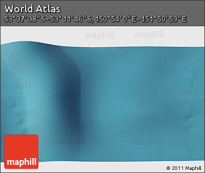 Satellite 3D Map of the Area around 53° 24' 42" S, 151° 22' 30" E