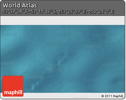Satellite 3D Map of the Area around 53° 24' 42" S, 153° 55' 30" E