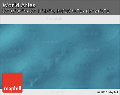 Satellite 3D Map of the Area around 53° 24' 42" S, 153° 55' 30" E
