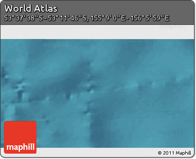 Satellite 3D Map of the Area around 53° 24' 42" S, 155° 37' 30" E
