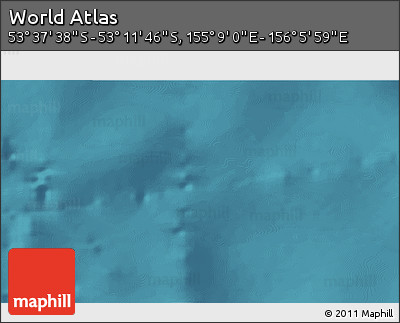 Satellite 3D Map of the Area around 53° 24' 42" S, 155° 37' 30" E