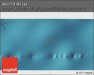 Satellite 3D Map of the Area around 53° 24' 42" S, 162° 25' 30" E