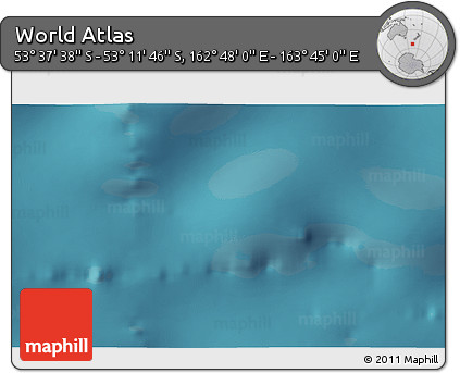 Satellite 3D Map of the Area around 53° 24' 42" S, 163° 16' 30" E