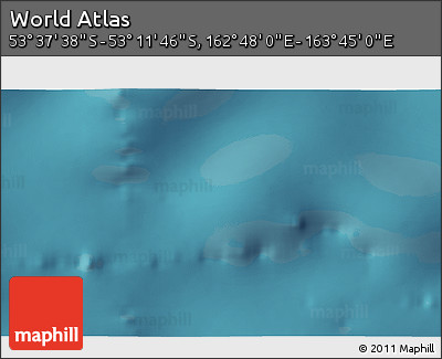 Satellite 3D Map of the Area around 53° 24' 42" S, 163° 16' 30" E