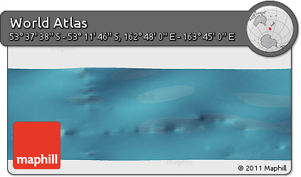 Satellite Panoramic Map of the Area around 53° 24' 42" S, 163° 16' 30" E