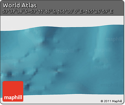Satellite 3D Map of the Area around 53° 24' 42" S, 164° 58' 29" E
