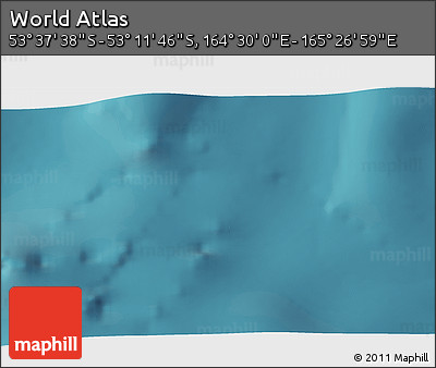 Satellite 3D Map of the Area around 53° 24' 42" S, 164° 58' 29" E