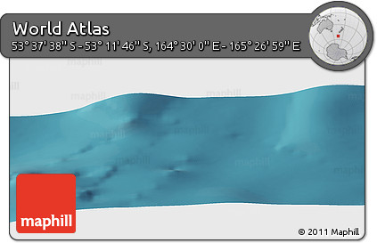 Satellite Panoramic Map of the Area around 53° 24' 42" S, 164° 58' 29" E