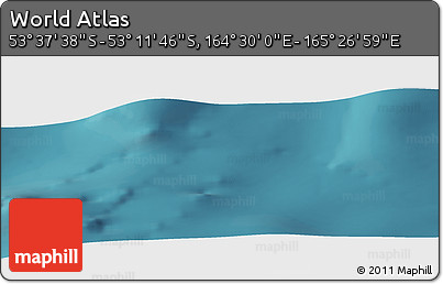 Satellite Panoramic Map of the Area around 53° 24' 42" S, 164° 58' 29" E