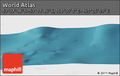 Satellite Panoramic Map of the Area around 53° 24' 42" S, 164° 58' 29" E