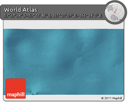 Satellite 3D Map of the Area around 53° 24' 42" S, 165° 49' 29" E