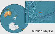 Satellite Location Map of the area around 53° 24' 42" S, 167° 31' 30" E