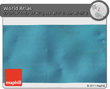 Satellite 3D Map of the Area around 53° 24' 42" S, 169° 13' 29" E