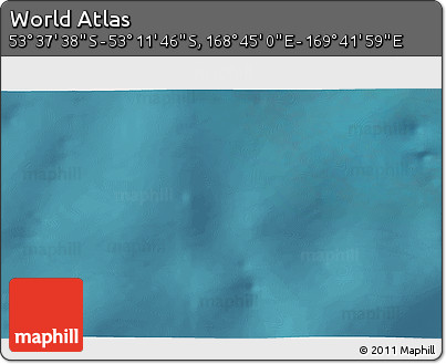 Satellite 3D Map of the Area around 53° 24' 42" S, 169° 13' 29" E