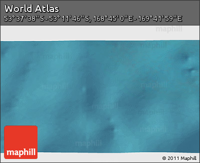 Satellite 3D Map of the Area around 53° 24' 42" S, 169° 13' 29" E