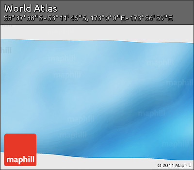 Physical 3D Map of the Area around 53° 24' 42" S, 173° 28' 29" E
