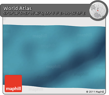 Satellite 3D Map of the Area around 53° 24' 42" S, 173° 28' 29" E