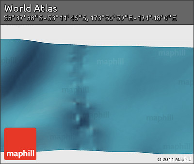 Satellite 3D Map of the Area around 53° 24' 42" S, 174° 19' 29" E
