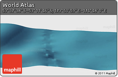 Satellite Panoramic Map of the Area around 53° 24' 42" S, 174° 19' 29" E
