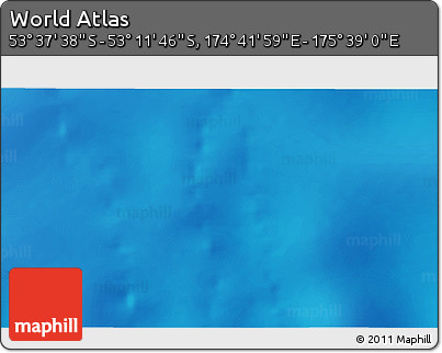 Physical 3D Map of the Area around 53° 24' 42" S, 175° 10' 30" E