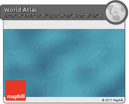 Satellite 3D Map of the Area around 53° 24' 42" S, 21° 10' 29" W