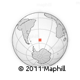 Outline Map of the Area around 53° 24' 42" S, 26° 16' 29" W, rectangular outline