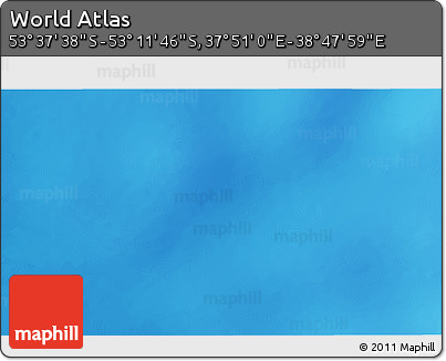 Physical 3D Map of the Area around 53°&nbsp;24'&nbsp;42"&nbsp;S,&nbsp;38°&nbsp;19'&nbsp;30"&nbsp;E
