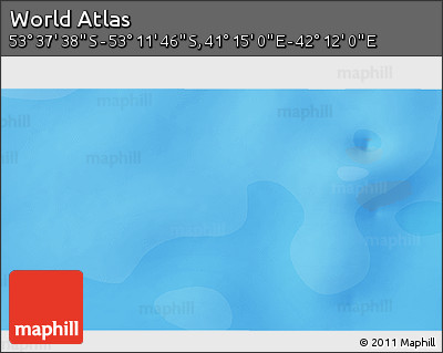 Political 3D Map of the Area around 53° 24' 42" S, 41° 43' 30" E