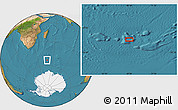 Satellite Location Map of the area around 53° 24' 42" S, 48° 31' 29" E