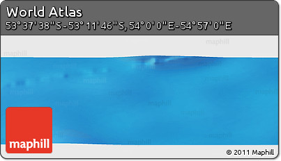 Physical Panoramic Map of the Area around 53° 24' 42" S, 54° 28' 30" E