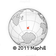 Outline Map of the Area around 53° 24' 42" S, 65° 31' 30" E, rectangular outline