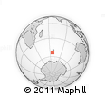 Outline Map of the Area around 53° 24' 42" S, 66° 22' 30" E, rectangular outline