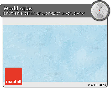 Shaded Relief 3D Map of the Area around 53° 24' 42" S, 66° 13' 29" W