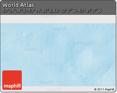 Shaded Relief 3D Map of the Area around 53° 24' 42" S, 66° 13' 29" W